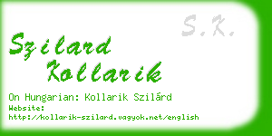 szilard kollarik business card